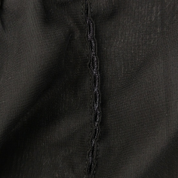 Zara Woman sheer black v-neck pintuck cami d24 - Picture 6 of 7